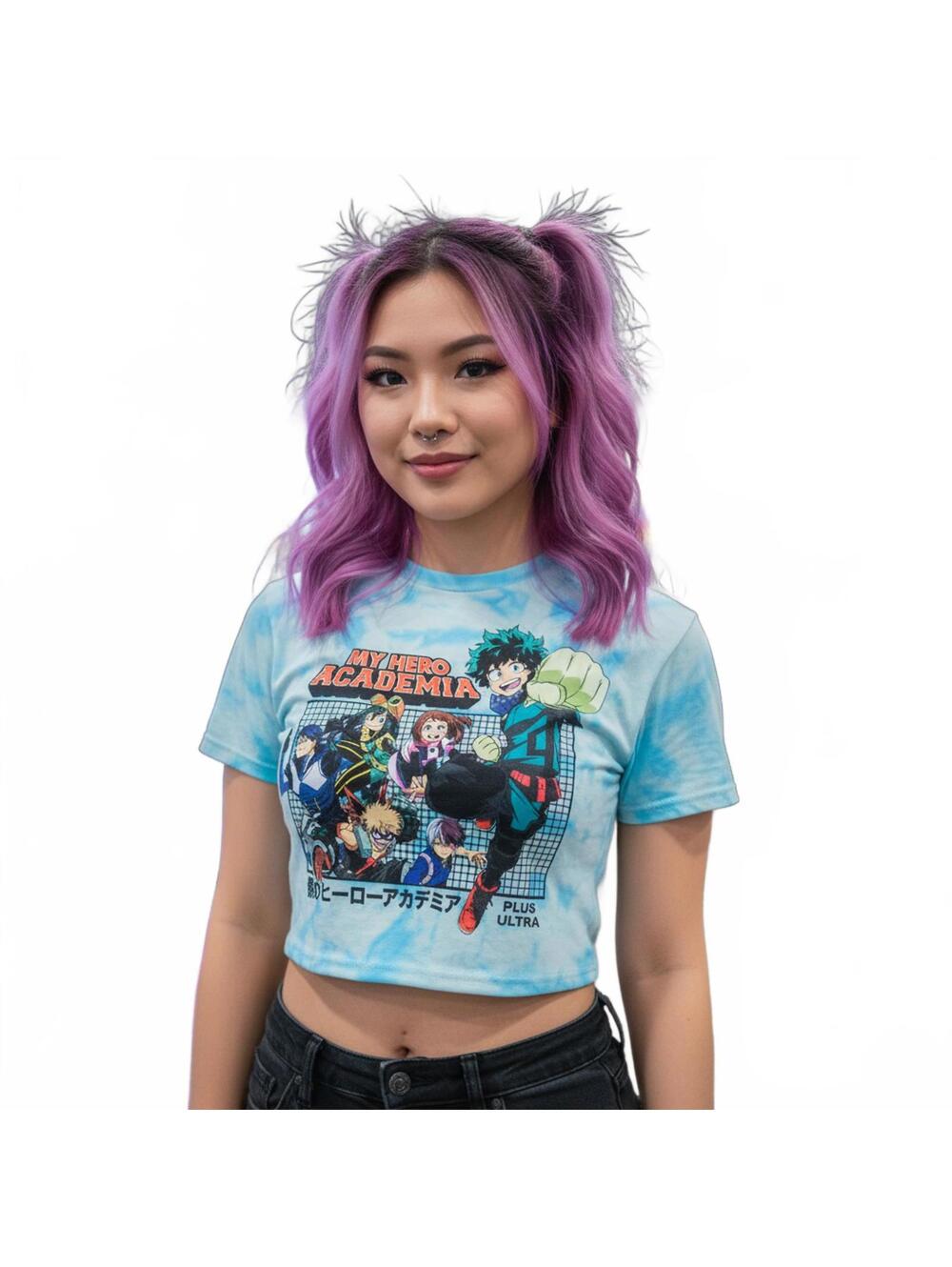 T-Shirt / My Hero Academia Teal Crop Tee / Medium / New
